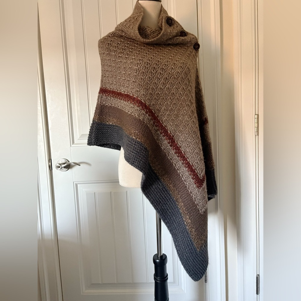 Women winter Multicolor Poncho